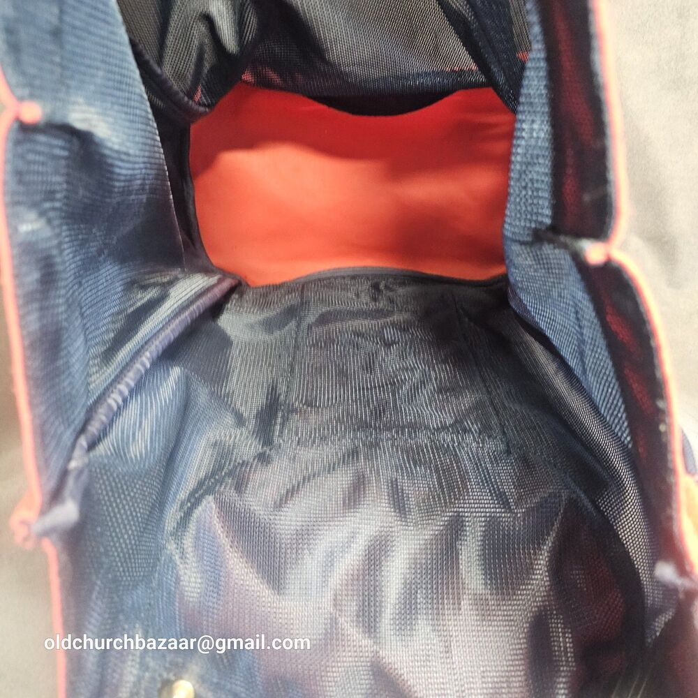 Navy Blue & Red NIKE Swooh Mesh Bag, Beach, Gym, Tote, Carry-On - Picture 8 of 11